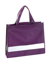 Borsa di colore viola scuro con banda riflettente