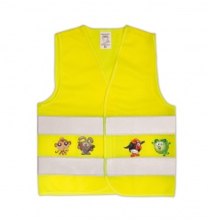 Gilet riflettente per bambini con immagini stampate