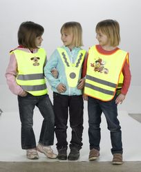 Gilet riflettente per bambini  con orsacchiotto e luna blu