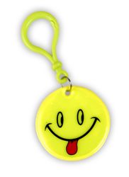 Ciondolo riflettente smiley giallo