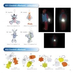 Ciondolo riflettente snowflake arancio